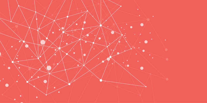 Abstract plexus background with connecting dots and lines. Global network connection