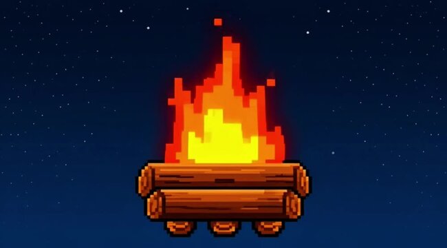fire in the fireplace