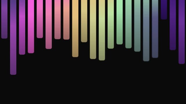 Vibrant Moire Pattern with Tartan Design Elements in Motion on a Black Background, Displaying a 4K Resolution Video