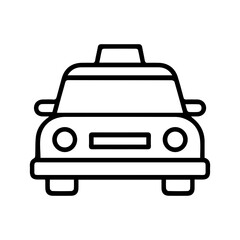 Obraz premium Taxi Car Front View Icon