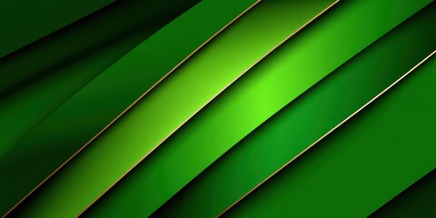 Obraz premium Abstract Green Background with Diagonal Layers and Subtle Golden Accents in a Modern Style Creating Depth and Dimension
