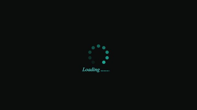 Loading - circle Modern loading animation. Circular loading indicator , loading and buffering icon animation-looped ,white and black background 4k animation.