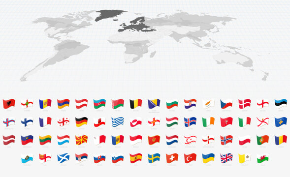 Vibrant Waving Flags of Every European Country