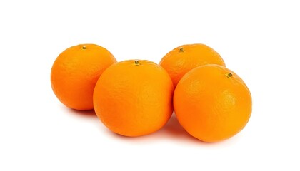 Oranges group isolated on white background, fresh ripe citrus fruits with copy space for healthy food and nutrition concept featuring orange, fruit, juicy with vitamin c and organic elements for