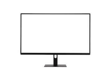 Blank computer monitor isolated on white background