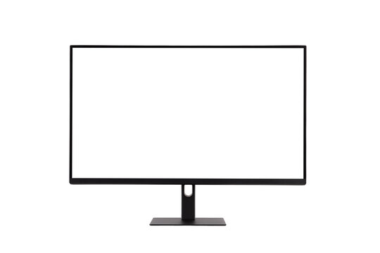 Blank computer monitor isolated on white background