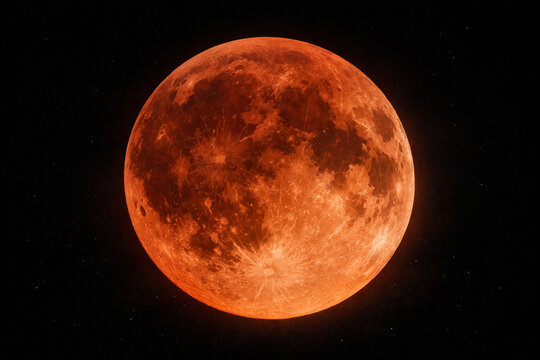 Chandra grahan totality moment with accurate lunar crater details