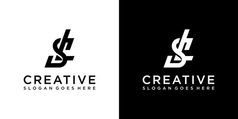 SL or LS initial letter logo design vector template