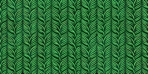 A vibrant repeating pattern of stylized green leaf like shapes © Sourav