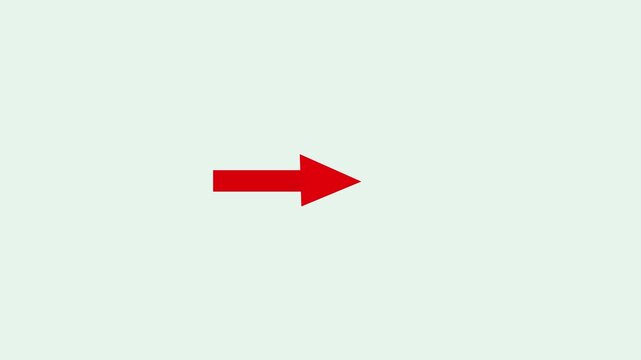 Red arrow pointing up animation. Download sign . up direction arrows symbol. arrow button icon or swipe-up arrow signal animation. download icon sign. on a black background.