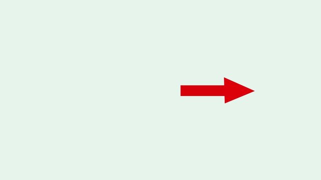 Red arrow pointing up animation. Download sign . up direction arrows symbol. arrow button icon or swipe-up arrow signal animation. download icon sign. on a black background.