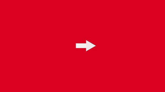 Red arrow pointing up animation. Download sign . up direction arrows symbol. arrow button icon or swipe-up arrow signal animation. download icon sign. on a black background.