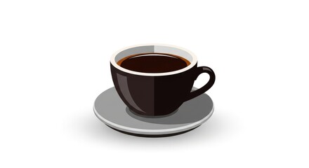 Obraz premium Aromatic Coffee Cup on Saucer.