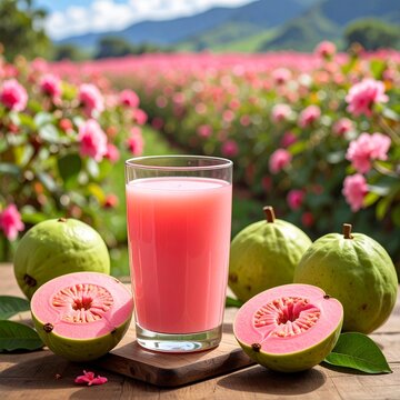 Guavensaft mit Bl&uuml;tenmeer