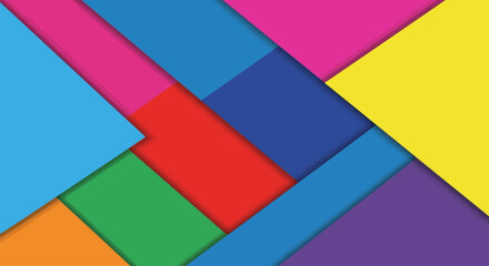 Obraz premium A colorful abstract geometric pattern with various shapes and vibrant hues