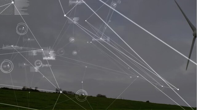Animation of networks of connections over football player