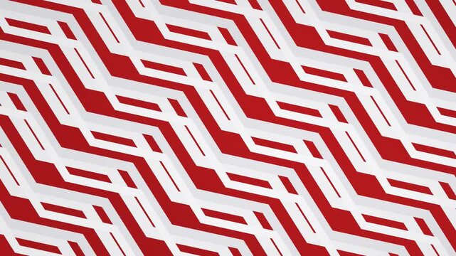 Zigzag patterns layer and cut, forming dynamic geometric motion