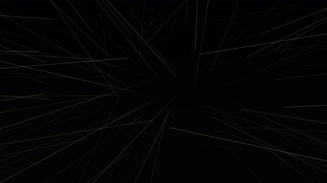 Lines radiate outward across a dark abstract field