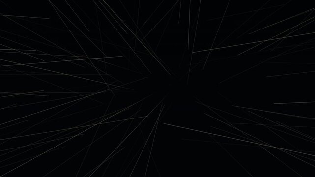 Starburst lines radiate outward across a black background