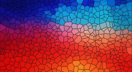 A vibrant abstract pattern with a gradient of colors and organic shapes.