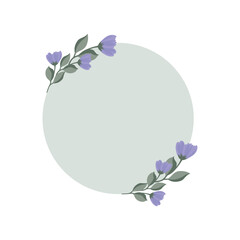 Purple flower frame