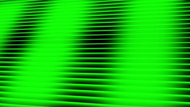Vibrant green 3d horizontal lines background. Modern abstract geometric pattern with black shadows
