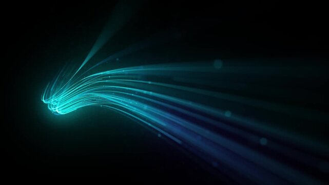 Abstract Glowing 3d Light Strokes Background
Background technology animation of glowing 3d light strokes with depth of field and following motion path trajectory