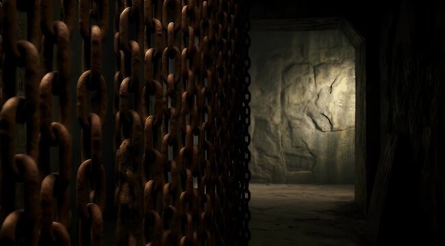 Wine Bottles in Dark Cellar Storage.