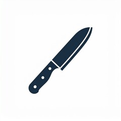 Professional chef knife isolated on white background high detail sharp blade cooking tool