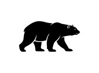 Fototapeta premium Black bear walking in a natural environment with a calm and relaxed demeanor. isolated on transparent background, isolated on white background, Vector