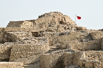 バーレーン要塞の美しい風景Beautiful scenery of Bahrain Fort in the Middle East