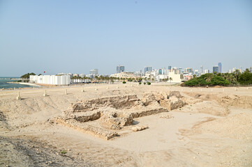 バーレーン要塞の美しい風景Beautiful scenery of Bahrain Fort in the Middle East