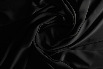 Obraz premium Black Silk Fabric Texture