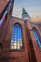 St. Peter church wall fragment in Riga, Latvia