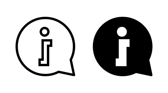 Information sign icon set vector. about us sign and symbol. question mark icon