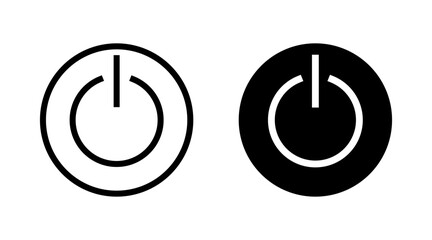 Power icon set vector. Power Switch sign and symbol. Electric power
