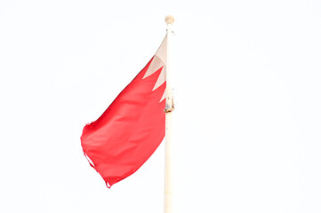 風になびいているバーレーンの国旗Bahrain flag waving in the wind