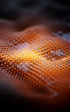 Abstract cube board background, 3d rendering.