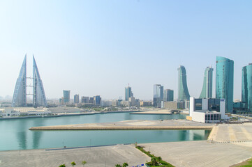 バーレーンの首都マナーマのとても美しい街並みBeautiful view of Manama, the capital of Bahrain
