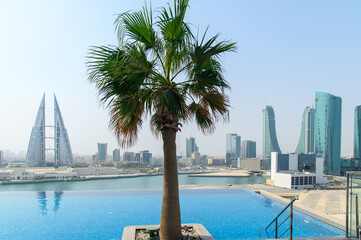 バーレーンの首都マナーマのとても美しい街並みBeautiful view of Manama, the capital of Bahrain