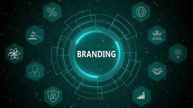 Enterprise marketing dashboard powered by Branding strategy with secure performance monitoring and advanced digital business growth system 4K animation video
