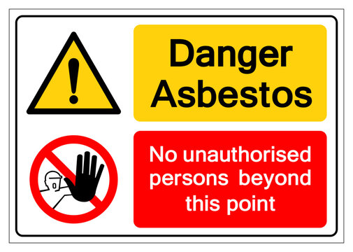 Danger Asbestors Symbol Sign, Vector Illustration, Isolate On White Background Label. EPS10