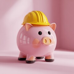 Piggy bank takes on a construction role in style