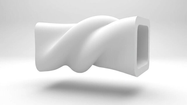White Plastic Pipe Fittings Rotation.