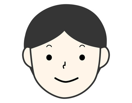 ベリーショートの可愛い女の子　前髪センター分け