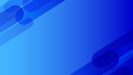 青と紺のグラデーション背景 対角に半透明楕円を配置したビジネスフレーム 余白あり（16:9）