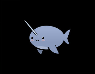 A cute narwhal swims happily underwater © Unsplash Stock PD
