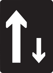 Vector up and down arrow signs
