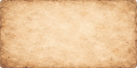 Obraz premium Aged vintage parchment background with a grungy brown paper texture featuring stained antique patterns and blank copy space for a rustic retro design
