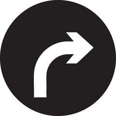 Vector right turn arrow icon © MdMasud